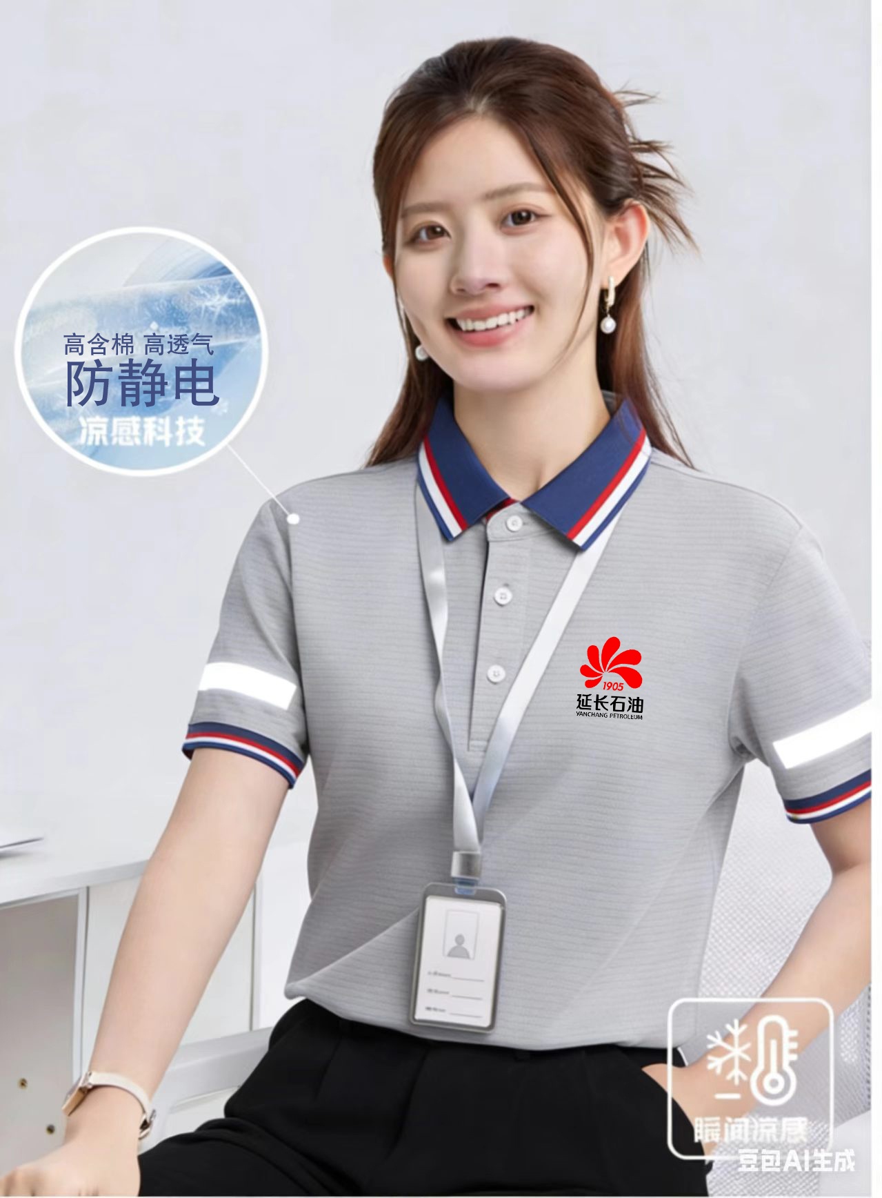 河南郑州防静电文化衫定制翻领T恤衫定制厂家郑州仟禧文化衫厂